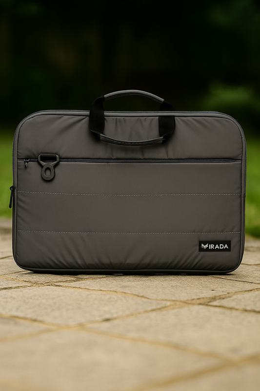 IRADA Grey Laptop Sleeve with Handle