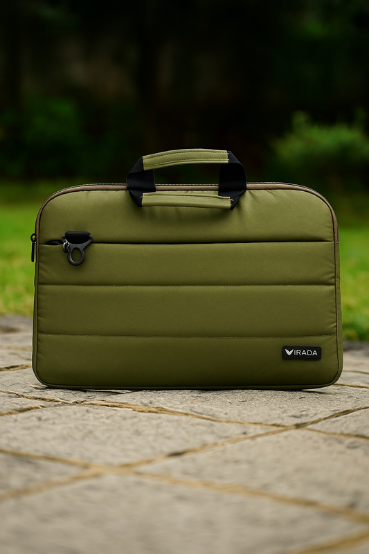 IRADA Olive Laptop Sleeve with Handle
